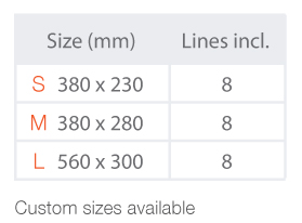 plaque sizes