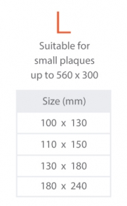 Large-Sizes suitable for large plaques